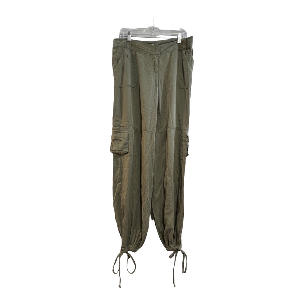 TIGER MIST Khaki Green Cargo pants drawstring ankles SZ 10 NWOT